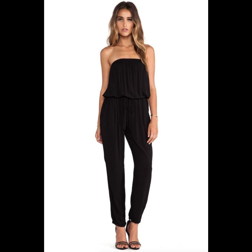 VELVET by Graham Spencer Lexa Strapless Jumpsuit